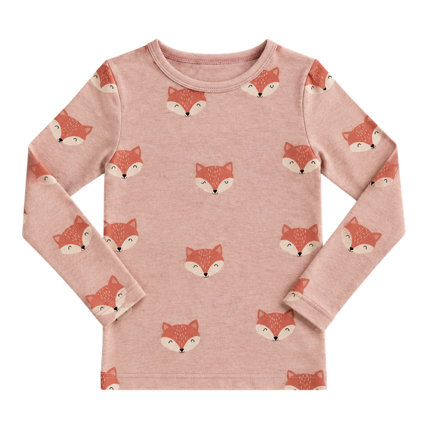 Carter's Fox Pajama Shirt Size 5T Pink Fox Face