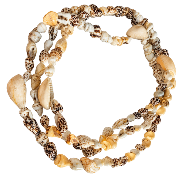 Vintage Handcrafted Real Sea Shell Beaded Long Necklace