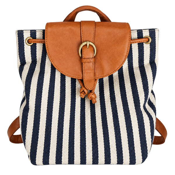 Calypso Studios Striped Canvas Backpack Purse