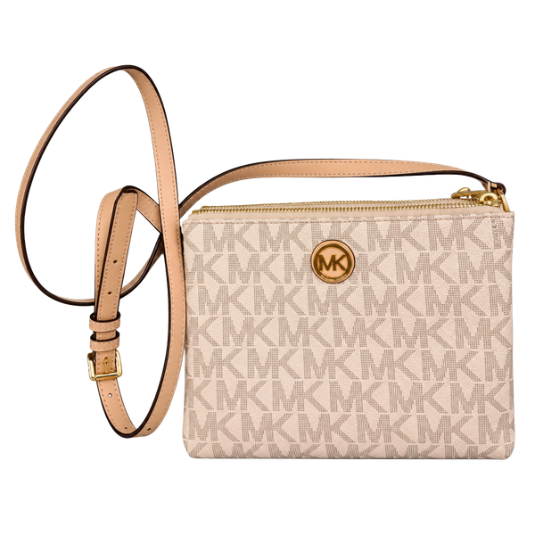 Michael Kors Jet Set Vanilla PVC Crossbody Bag