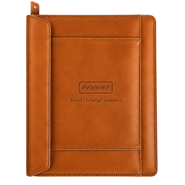 Penske Leather Portfolio Padfolio Brown