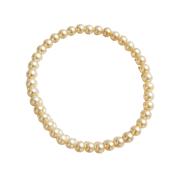 Unbranded Faux Pearl Stretch Bracelet Cream
