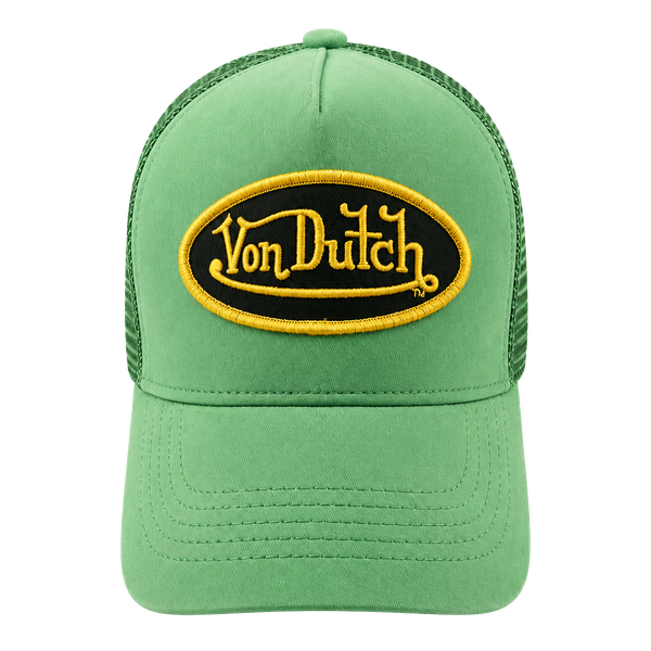 Von Dutch Velvet Hollywood Trucker Hat Green