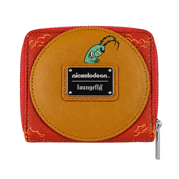 Loungefly Nickelodeon SpongeBob Plankton Krabby Patty Zip Around Wallet