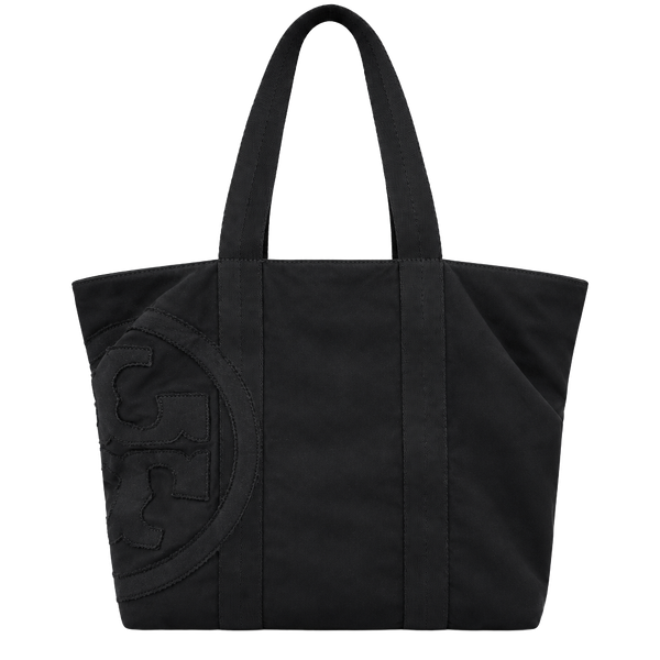 Tory Burch Black Nylon Logo Tote Bag