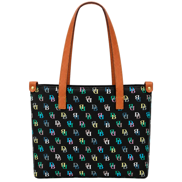 Dooney & Bourke Medium Shopper Black Multicolour Logo Tote Bag