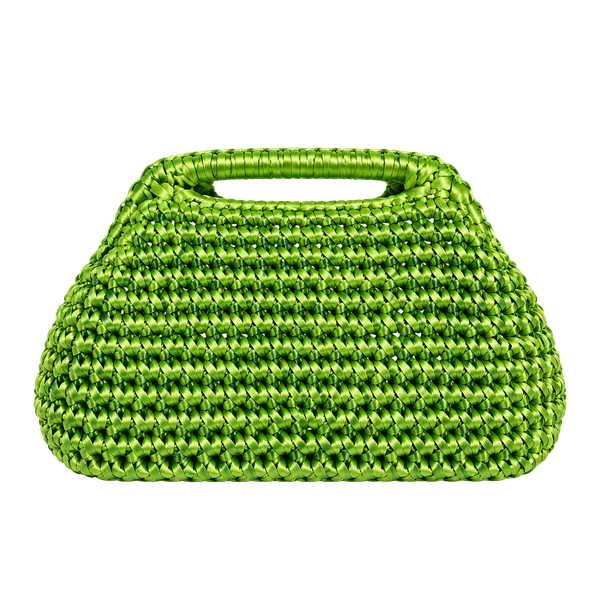 Woven Metallic Purple Top-Handle Women's Bag