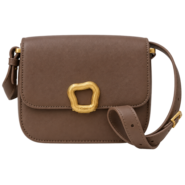 Songmont Leather Crossbody Bag Brown