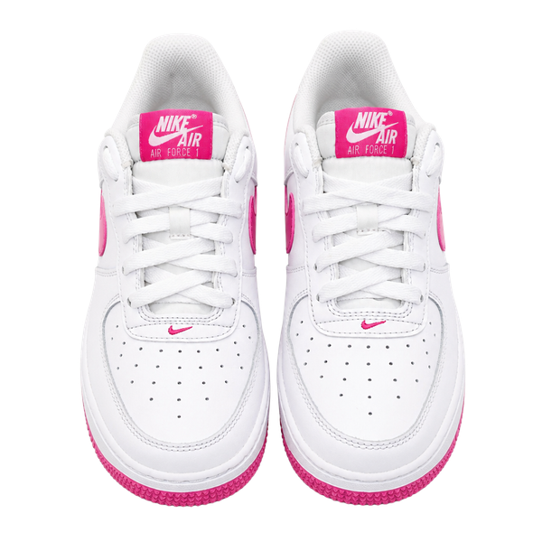 Nike Air Force 1 Low Size 5.5Y White Laser Fuchsia Pink Sneakers