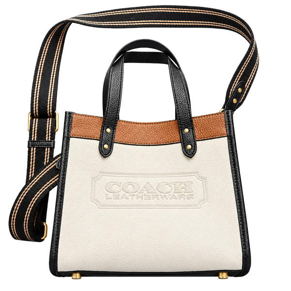 Coach Field Tote 30 Colorblock with Coach Badge Crossbody Bag