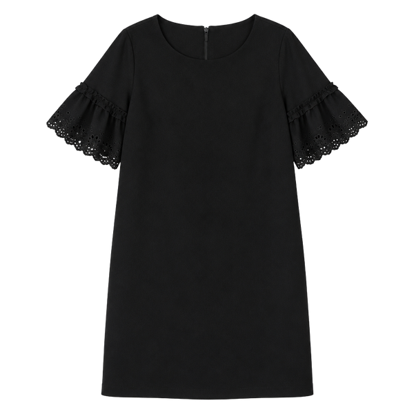 Karl Lagerfeld Paris Eyelet Ruffle Sleeve Shift Dress Size 14