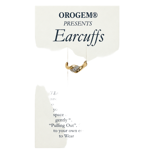 Orogem Earcuffs Gold Tone With Crystals New