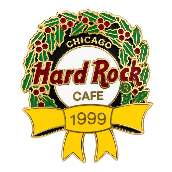 Hard Rock Cafe Chicago Wreath Pin ‘99