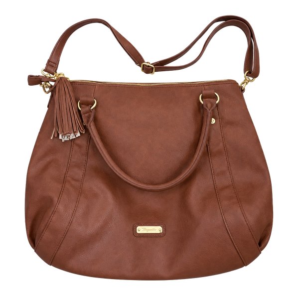Steve Madden Brown Faux Leather Shoulder Bag with Tassel