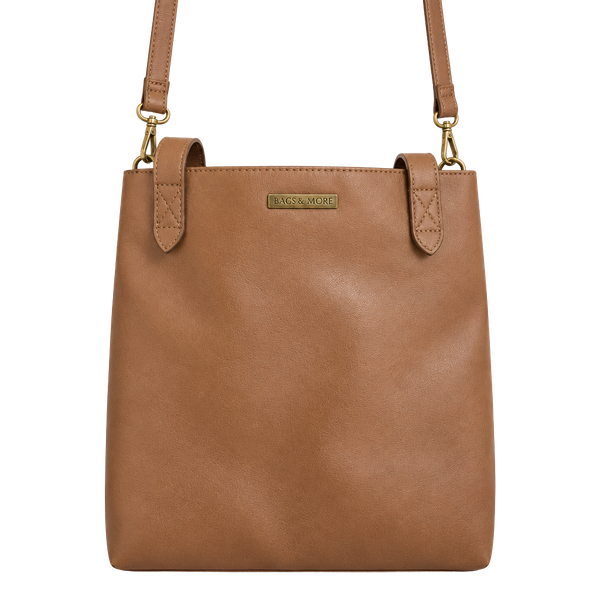 Frye & Co. Crossbody Tote Bag Brown Faux Leather