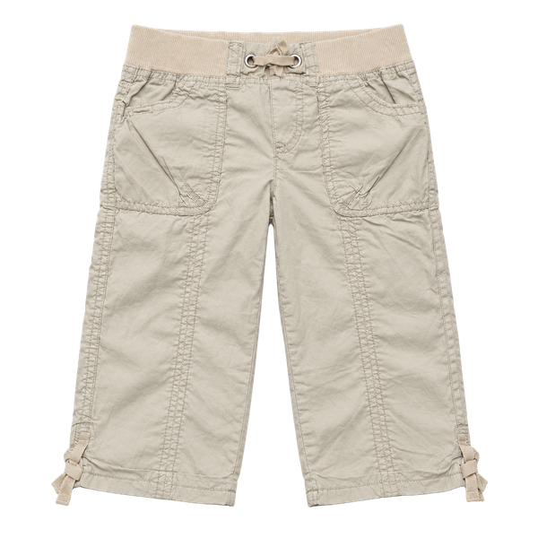 Y2K The Children's Place Pull On Cargo Capris Size 6X/7 Tan Cotton