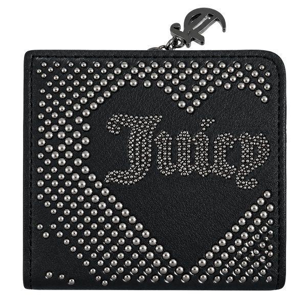 Juicy Couture Lovely Day Studded Heart L-Zip Wallet Black