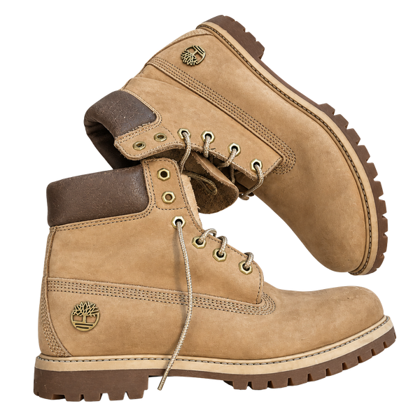 Timberland 6-Inch Premium Boot Size 9 M Khaki Rose Gold