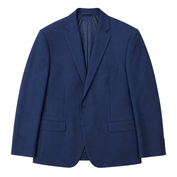 Lauren Ralph Lauren Suit Jacket Size 48S Blue Wool Stretch