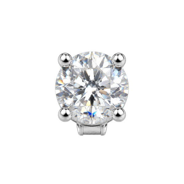 GRA Moissanite Round Stud Earrings 6.5mm 1ct