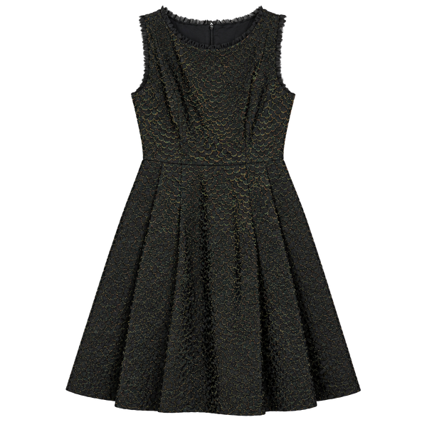 Trina Turk Dresses Size 2 Black Jacquard Fit And Flare Dress (q1) 