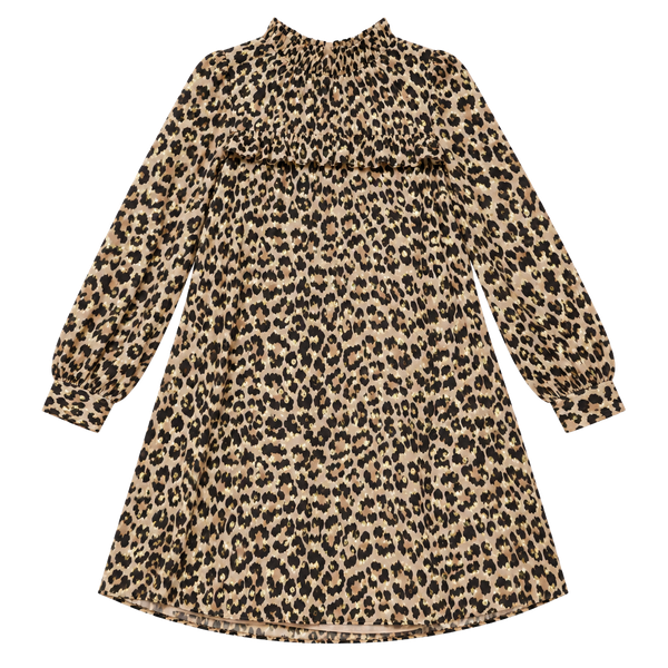 Kate Spade Leopard Dress Size 4 Gold Metallic Chiffon (q1) 