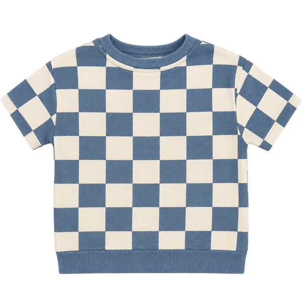 Member's Mark Playwear Sweatshirt Size 3T Blue White Checkered