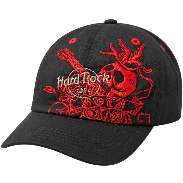 Hard Rock Cafe New York Embroidered Baseball Cap Black