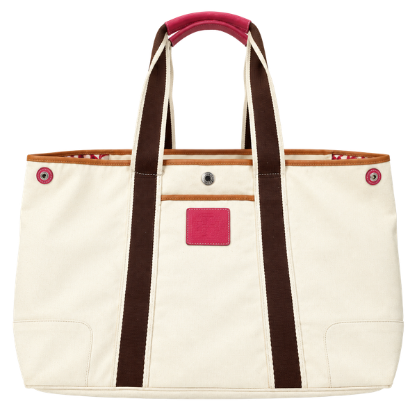 Coach Hamptons Reversible Signature Tote Bag Ivory Pink Y2K b1