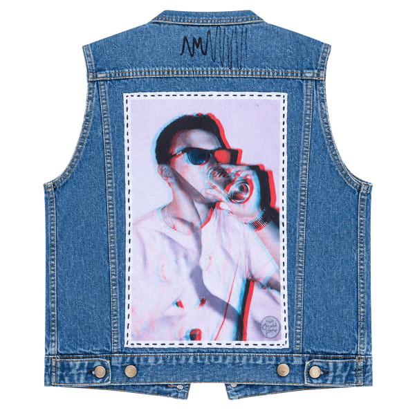 Levi vintage LA DETRESSE Chrome Amnesia Hand Denim Jean Jacket Top Size Small
