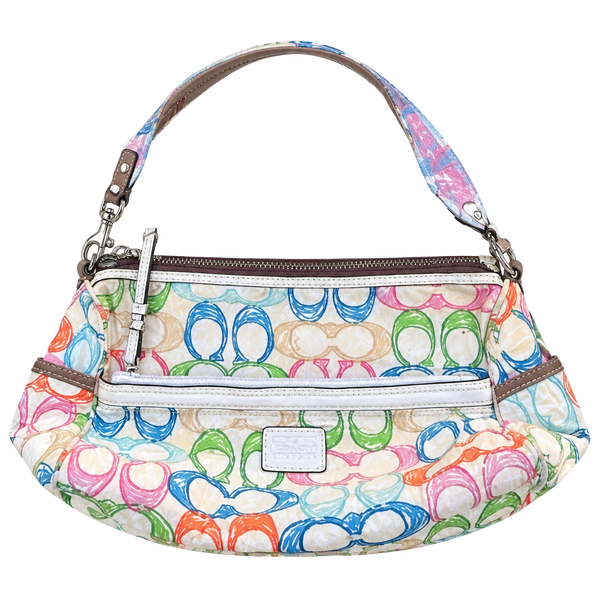 Coach Scribble Multicolor C Signature Handbag Purse
