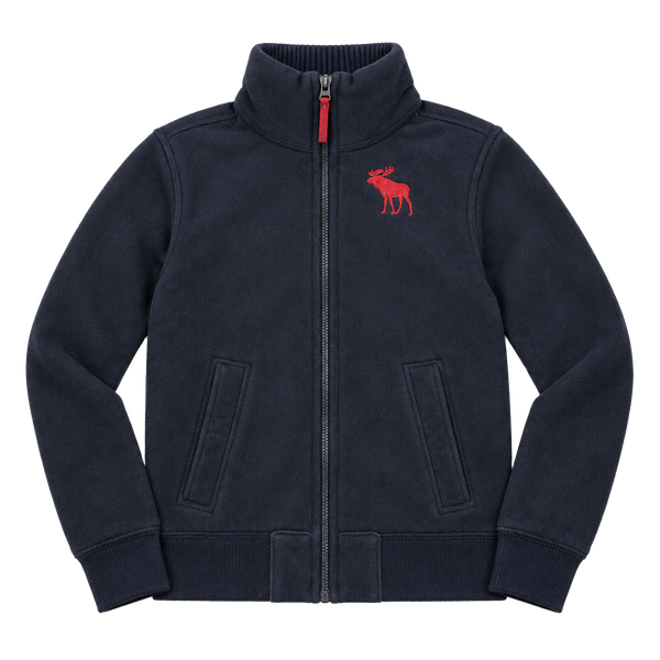 Abercrombie Kids Full Zip Jacket Size M Navy Red