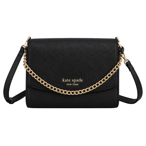 Kate Spade Carson Convertible Crossbody Bag Black Leather