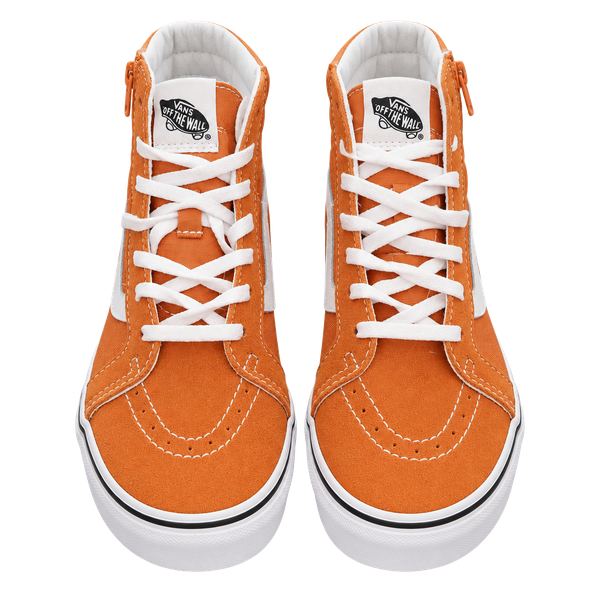 Vans Kids Sk8-Hi Reissue Side Zip Sun Baked Orange Sneakers – Size 4