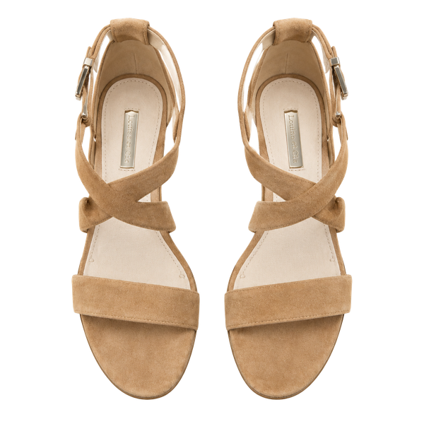 Louise Et Cie Lo-Jazmin Size 8.5M Hazelnut Kidsuede Platform Heel