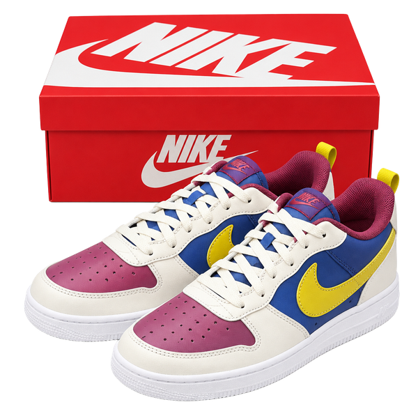 Nike Court Borough Low Recraft Size 6.5Y Sweet Beet Bright Citron