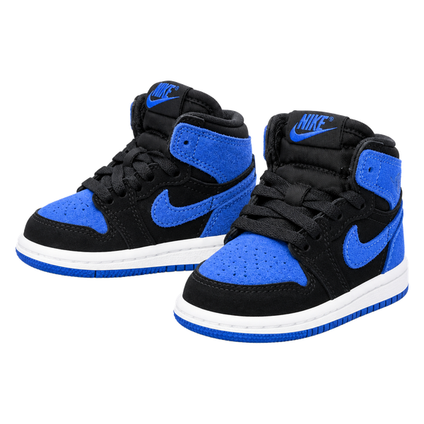 Jordan 1 Retro High OG Size 4c Black Royal Blue White Toddler Shoes