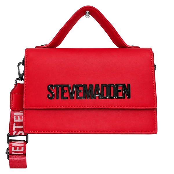 Steve Madden Red Crossbody Bag with Logo Strap