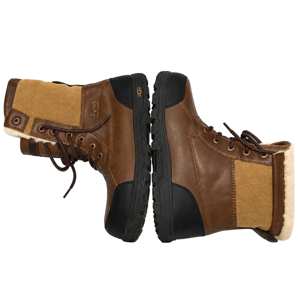UGG Butte II Winter Boots Brown Leather Kids 4