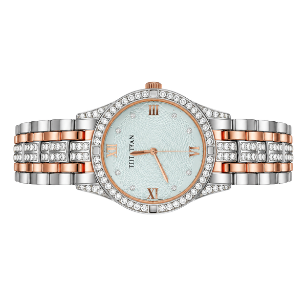 Ellen Tracy Watch Silver Stainless Steel Rhinestone Dial