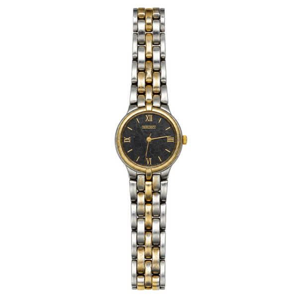Citizen Vintage Two-Tone Metal Watch with Black Dial
