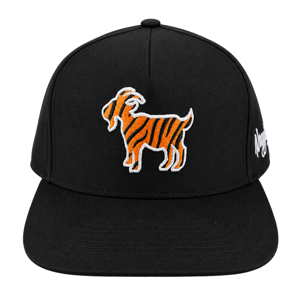Waggle The GOAT Snapback Hat Black Tiger Stripe Golf Cap New Without Tags