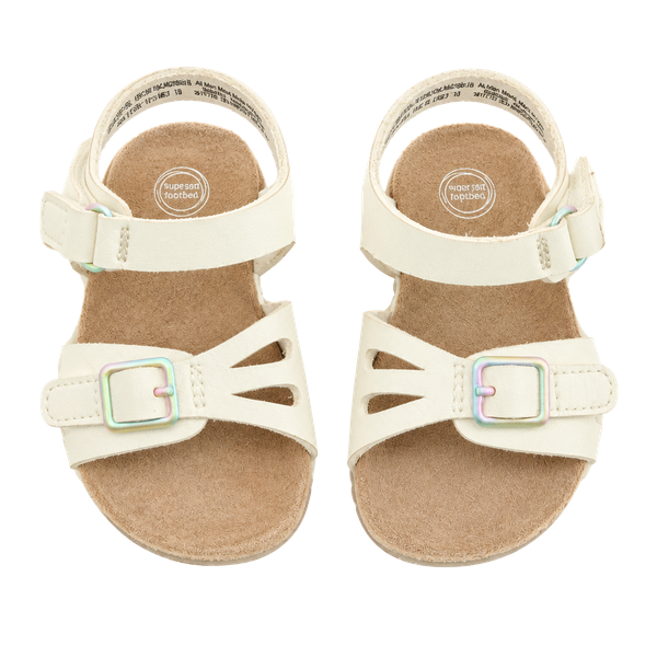 Wonder Nation Sandals Baby Size 3 White Leather