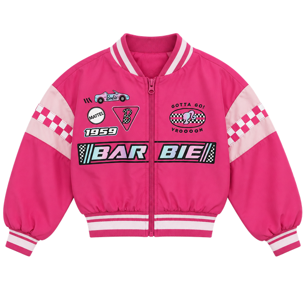 Barbie Bomber Jacket Size 4/5 Convertible Car Racing