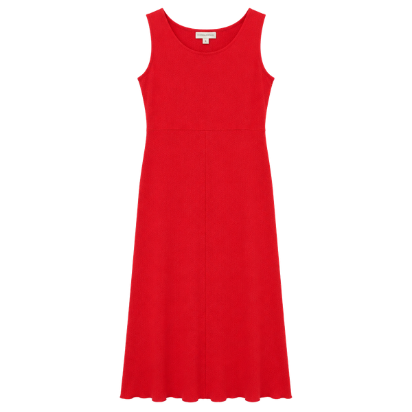 Cynthia Rowley Midi Dress Size L Red Sleeveless Scoop Neck