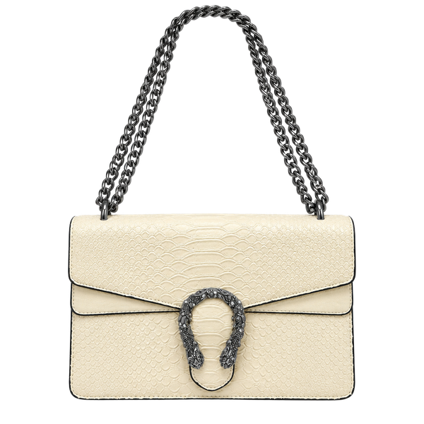 Amazon Off-White Snake Print Crossbody Bag
