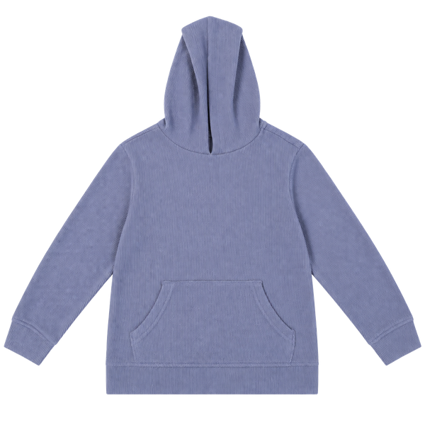 The Children's Place Waffle Thermal Hoodie Size 5/6 Blue (Youth) 
