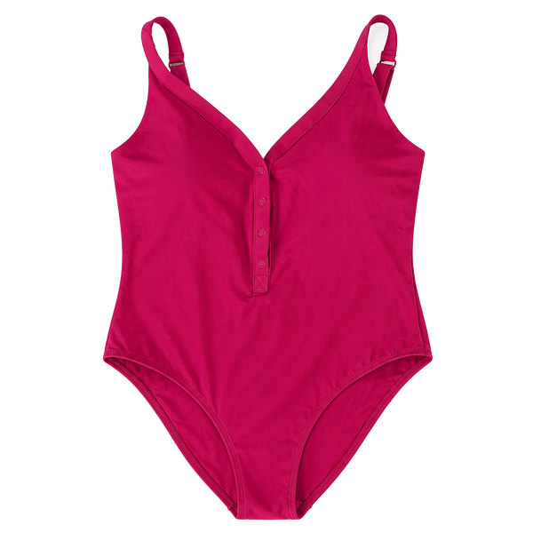 New Andie Swim Ipanema Long Torso One Piece Swimsuit Size L Granita Pink