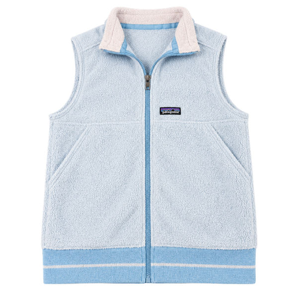 Patagonia Fleece Vest Size Kids' 12 Light Blue Full Zip