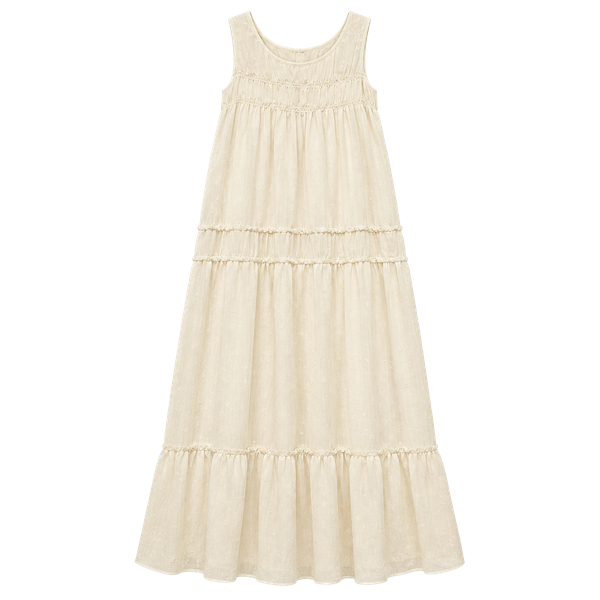 A New Day Maxi Dress Size M Cream Chiffon